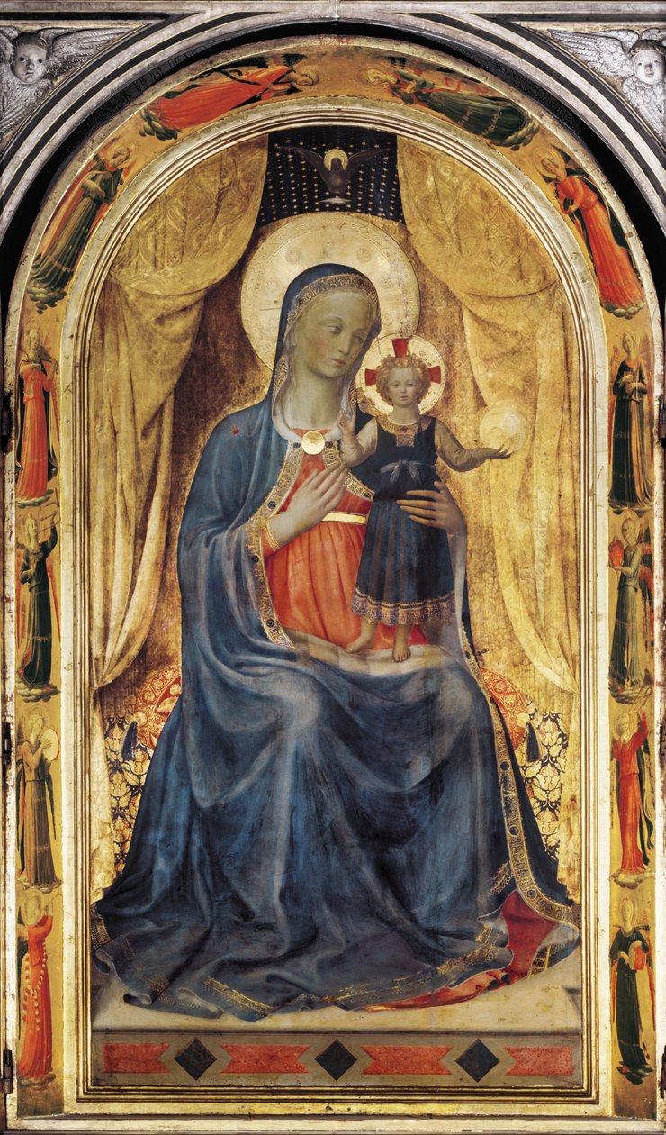 Linaiuolien tabernaakkeli (tempera paneelille) tekijältä Fra (c.1400 55) Angelico