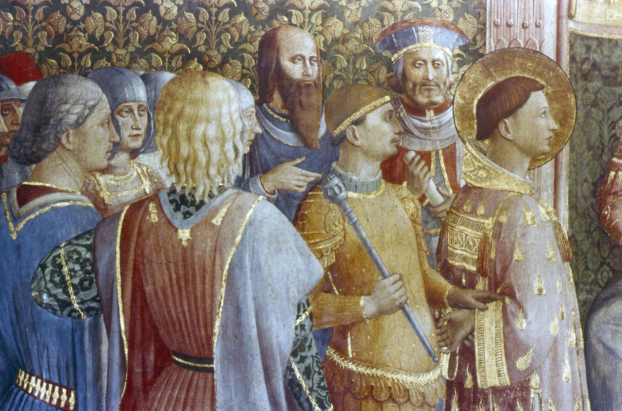 Keisari Valerianuksen Pyhän Laurentiuksen tuomitseminen tekijältä Fra (c.1400 55) Angelico