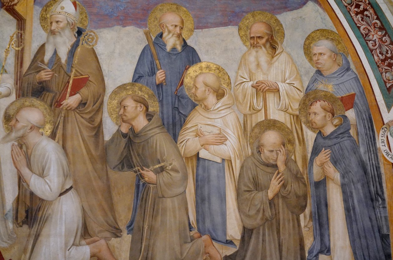 Ristiinnaulitseminen pyhimysten kanssa tekijältä Fra Angelico
