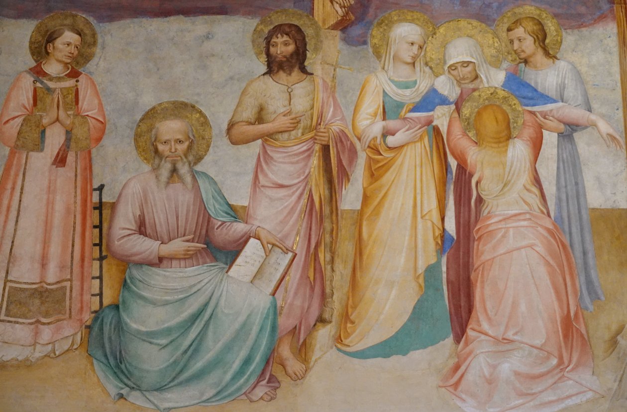 Ristiinnaulitseminen pyhimysten kanssa tekijältä Fra Angelico