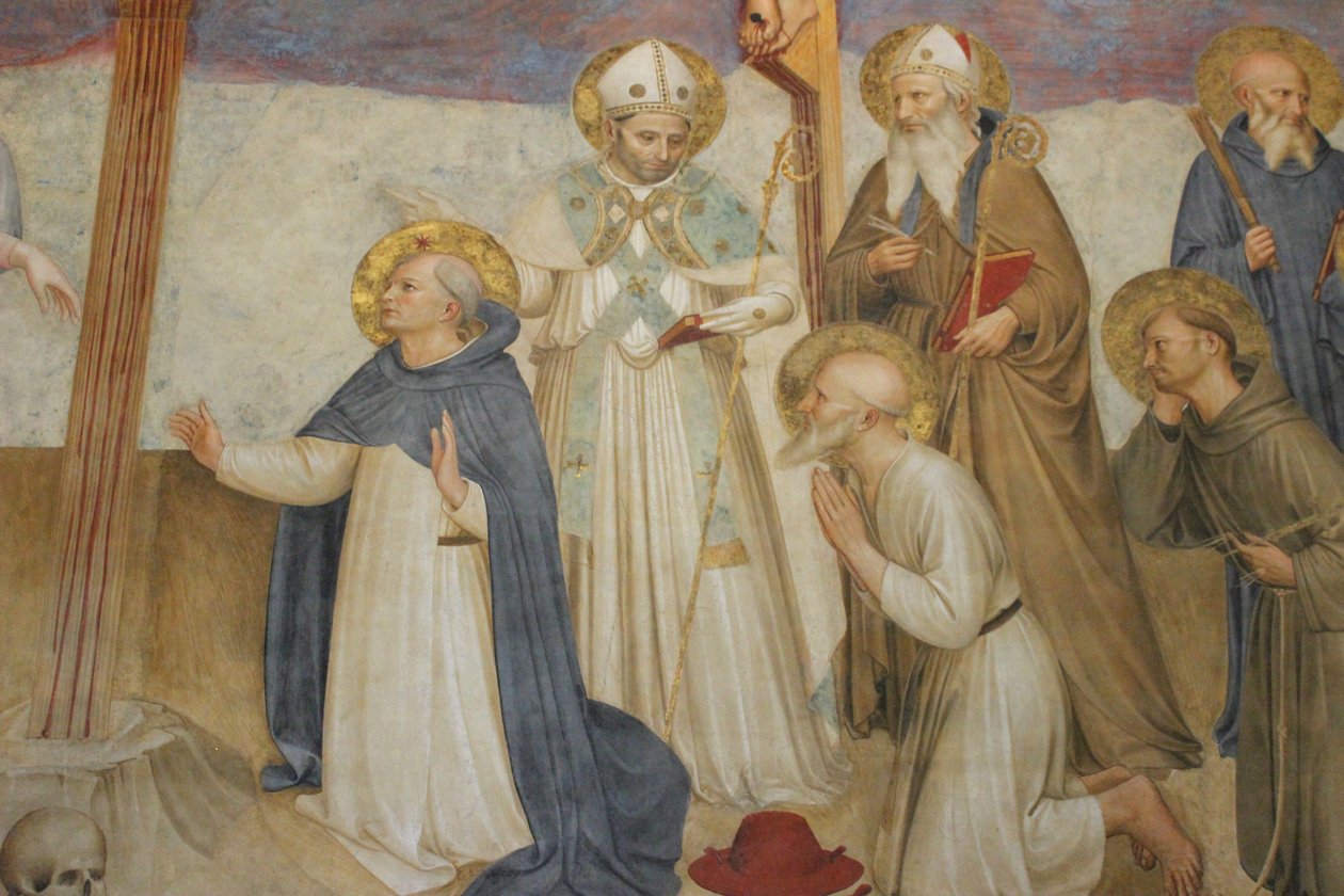 Ristiinnaulitseminen pyhimysten kanssa tekijältä Fra Angelico