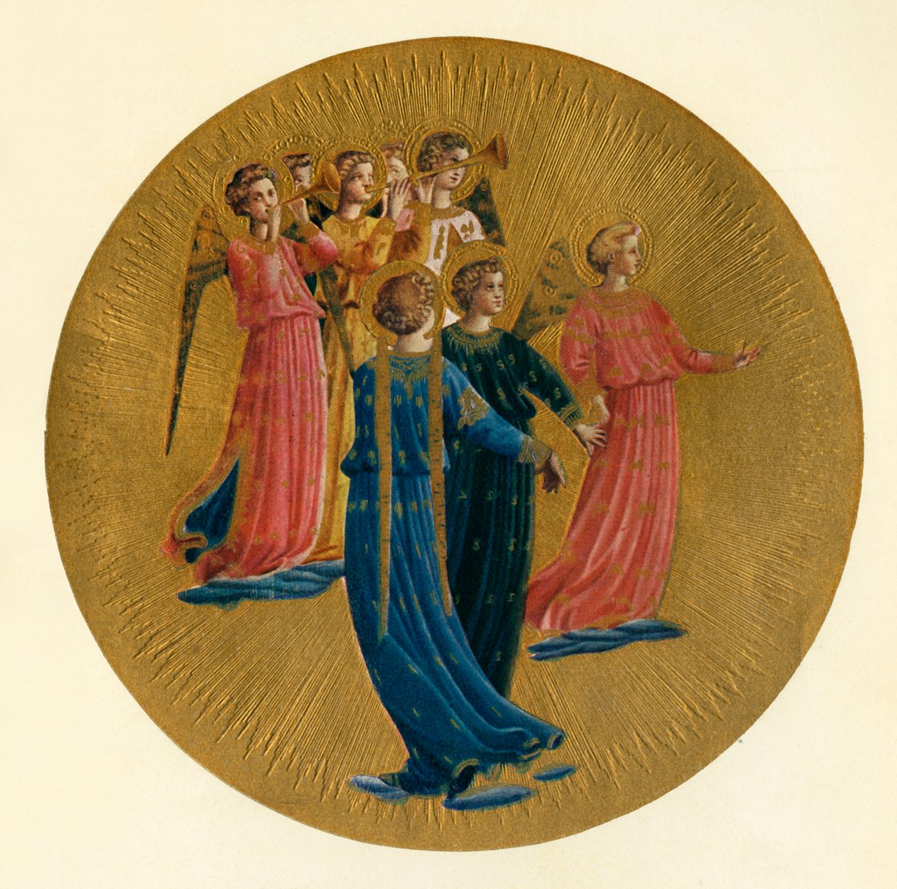 Yksityiskohta Neitsyen kruunauksesta, 1400-luku, n. 1909 tekijältä Fra Angelico