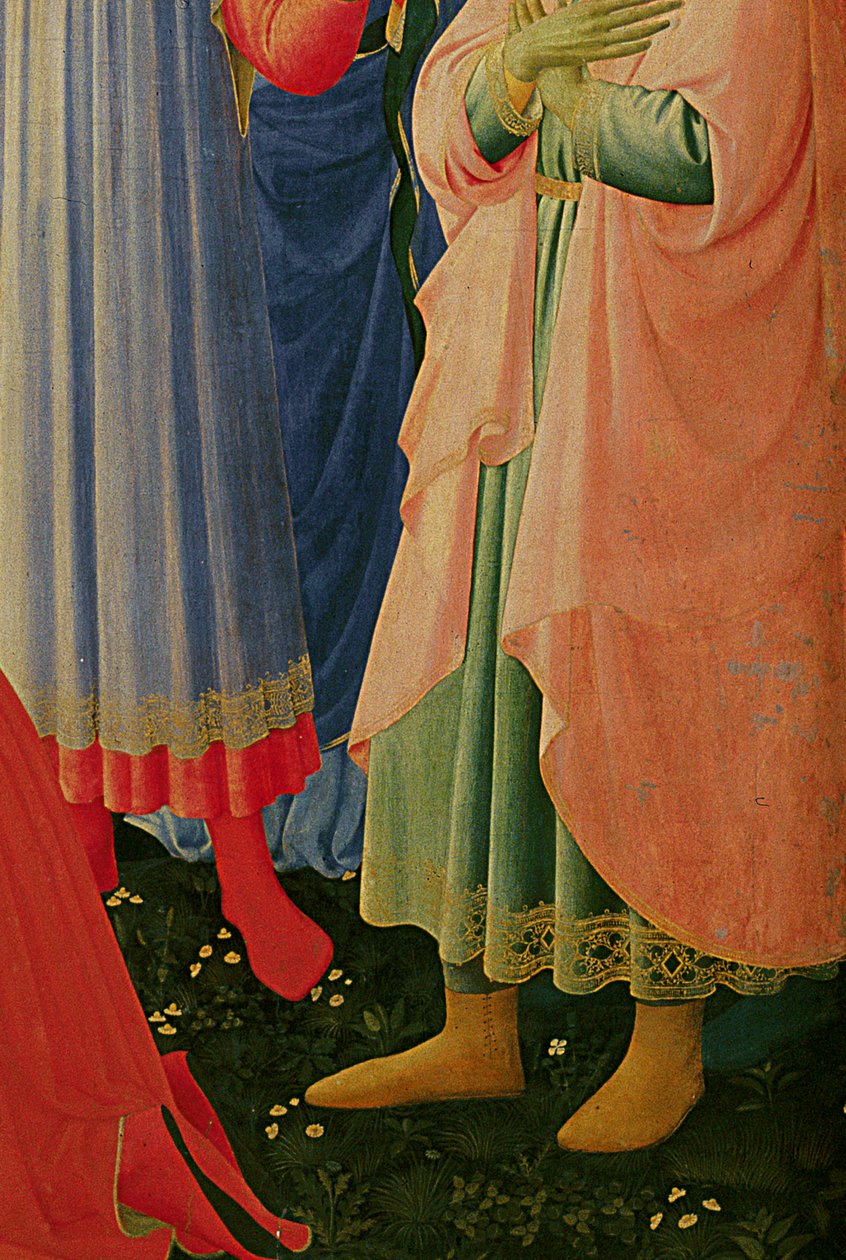 Yksityiskohta Santa Trinita -alttaritaulusta, kehys ja huiput, Lorenzo Monaco tekijältä Fra Angelico