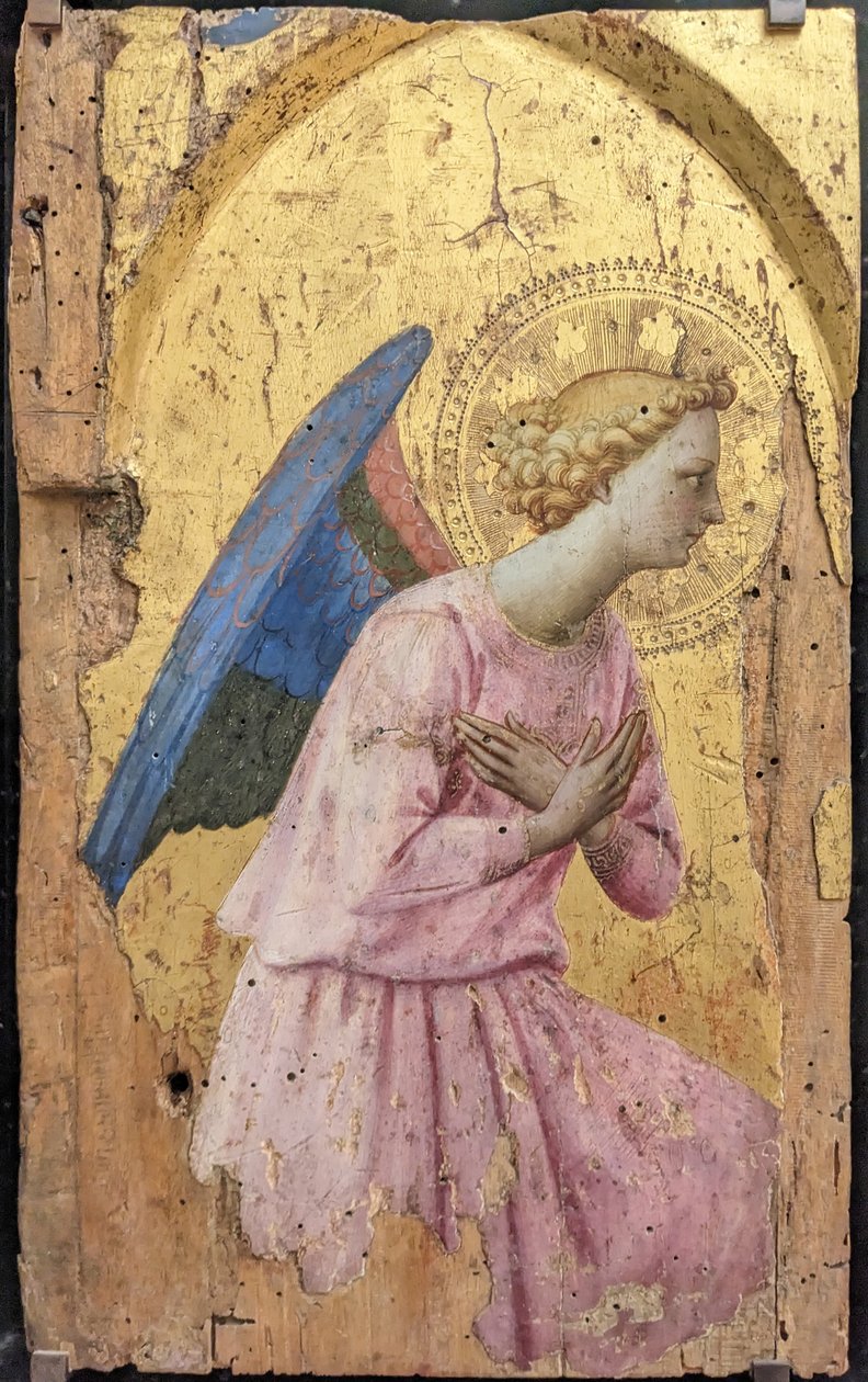 French: Ange en adoration, tourné vers la droite Adoring Angel, Looking Right (Enkeli palvova enkeli, katselee oikealle) tekijältä Fra Angelico
