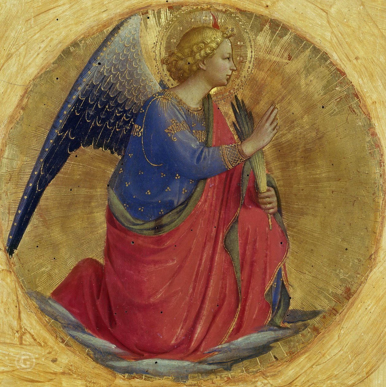 Italian kieli: Annunciazione Perugia Altarpiece (Perugian alttaritaulu) tekijältä Fra Angelico