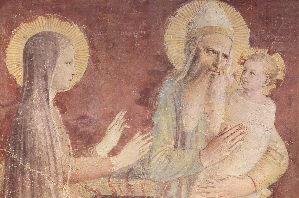 Esitys temppelissä, yksityiskohta tekijältä Fra Angelico
