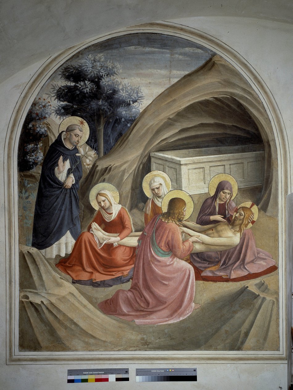 Kristuksen valitus. Fresko Guido di Pietro tekijältä Fra Angelico
