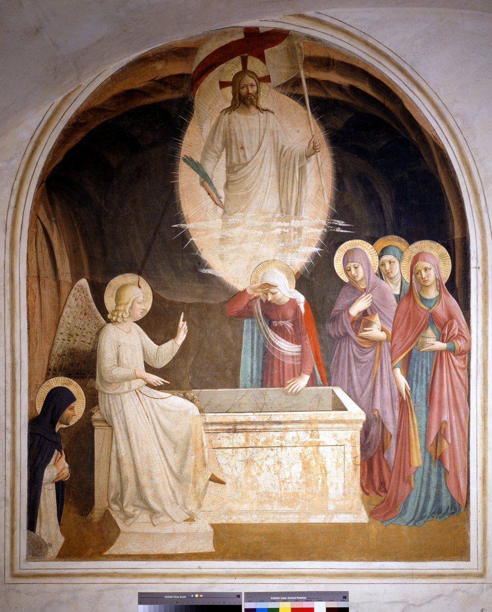 ""Kristus nousee ylös ja pyhät naiset haudassa"" Ylösnousemus ja pyhät naiset tekijältä Fra Angelico