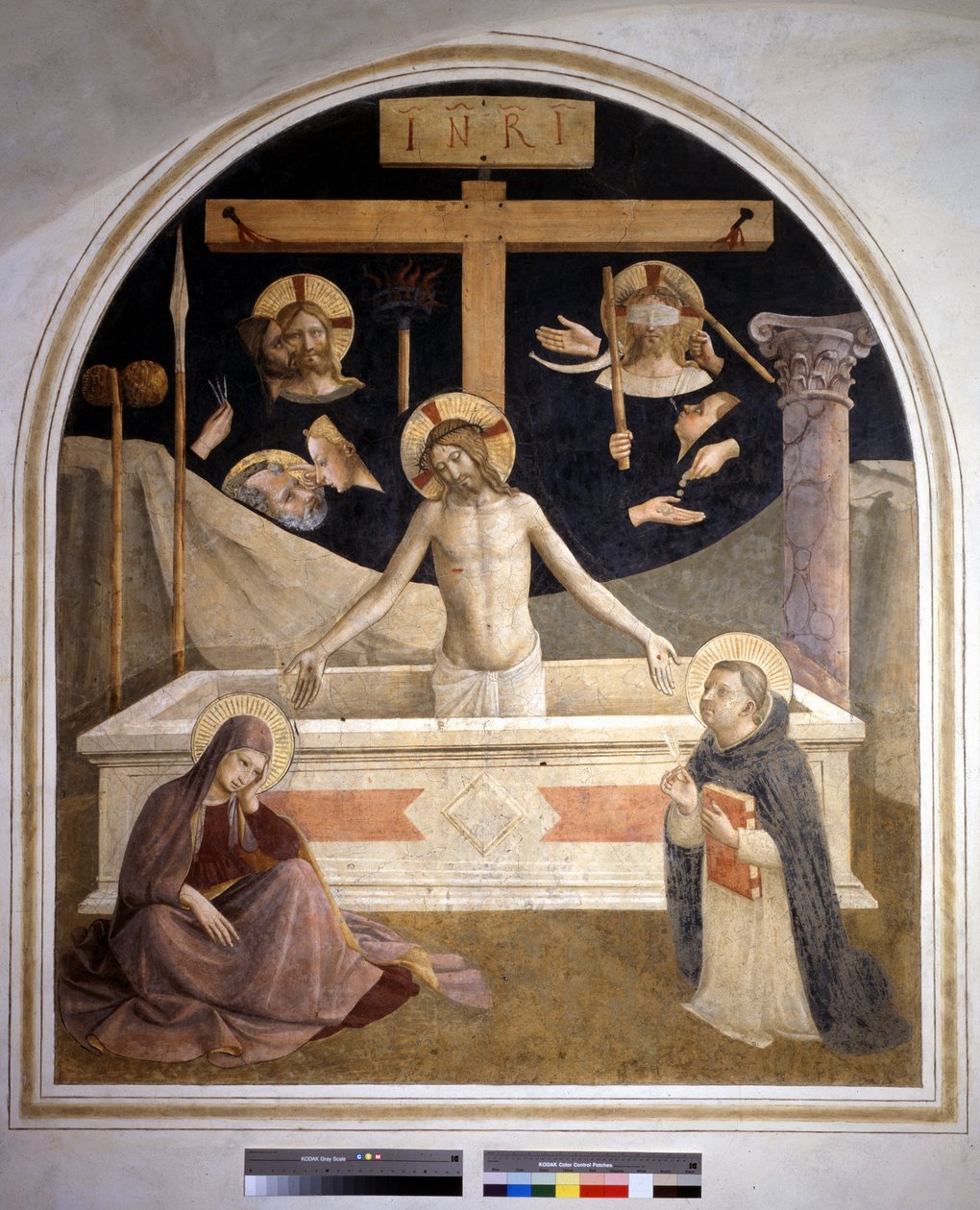 Kristus nousemassa haudastaan. 1438/1445. Fresko Guido di Pietro tekijältä Fra Angelico