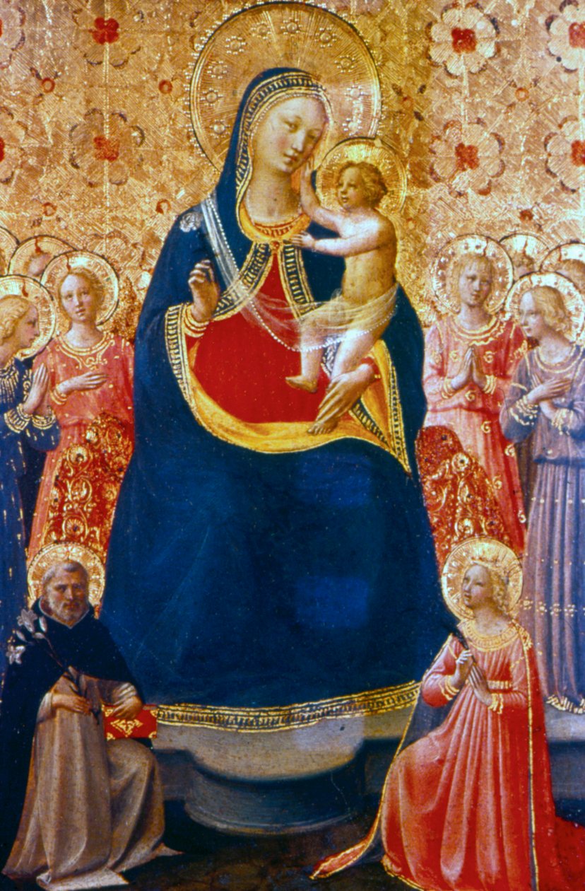 Madonna ja lapsi pyhien kanssa, 1400-luvun puoliväli. tekijältä Fra Angelico