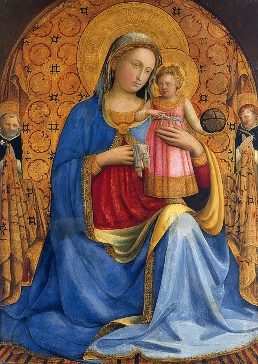 Maria lapsen kanssa. Noin 1433 tekijältä Fra Angelico