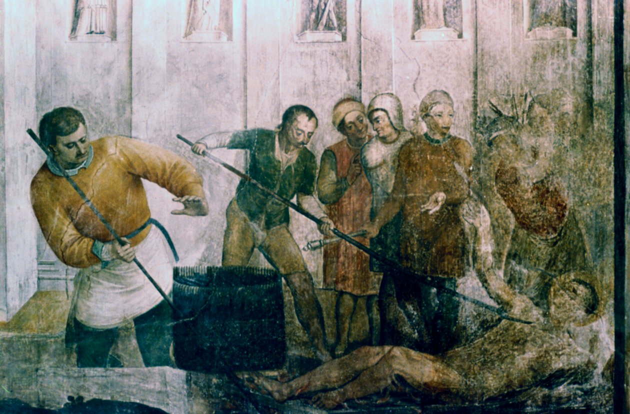 St Laurencen marttyyrikuolema, 1400-luvun puoliväli tekijältä Fra Angelico