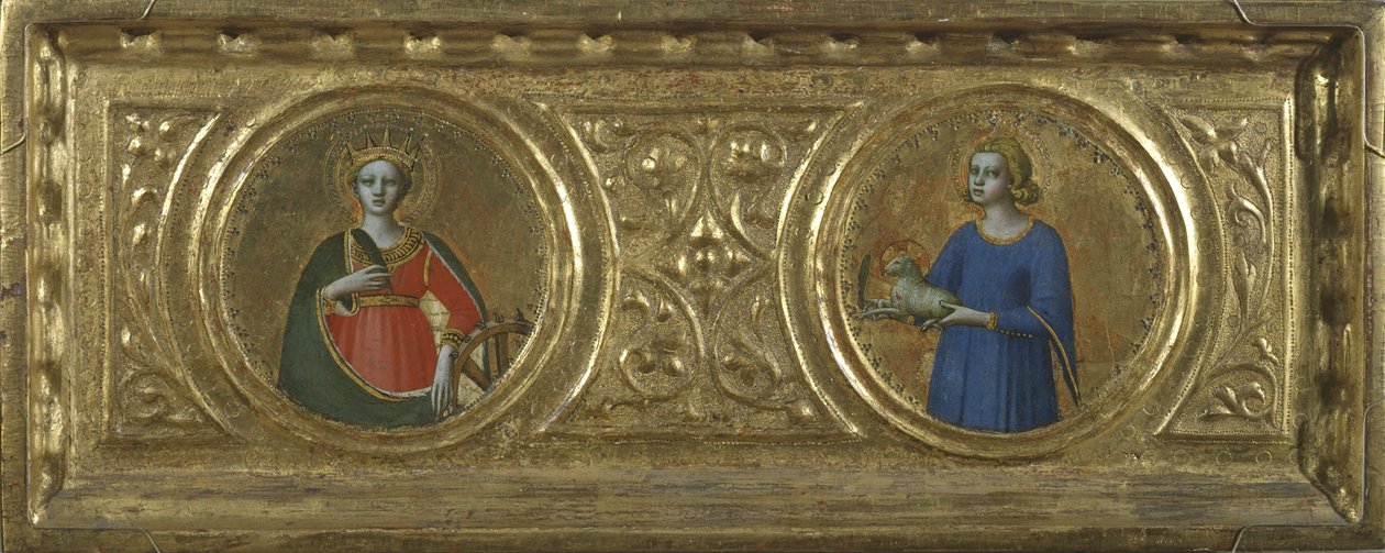 Pyhä Katariina Aleksandrialainen ja Pyhä Agnes tekijältä Fra Angelico