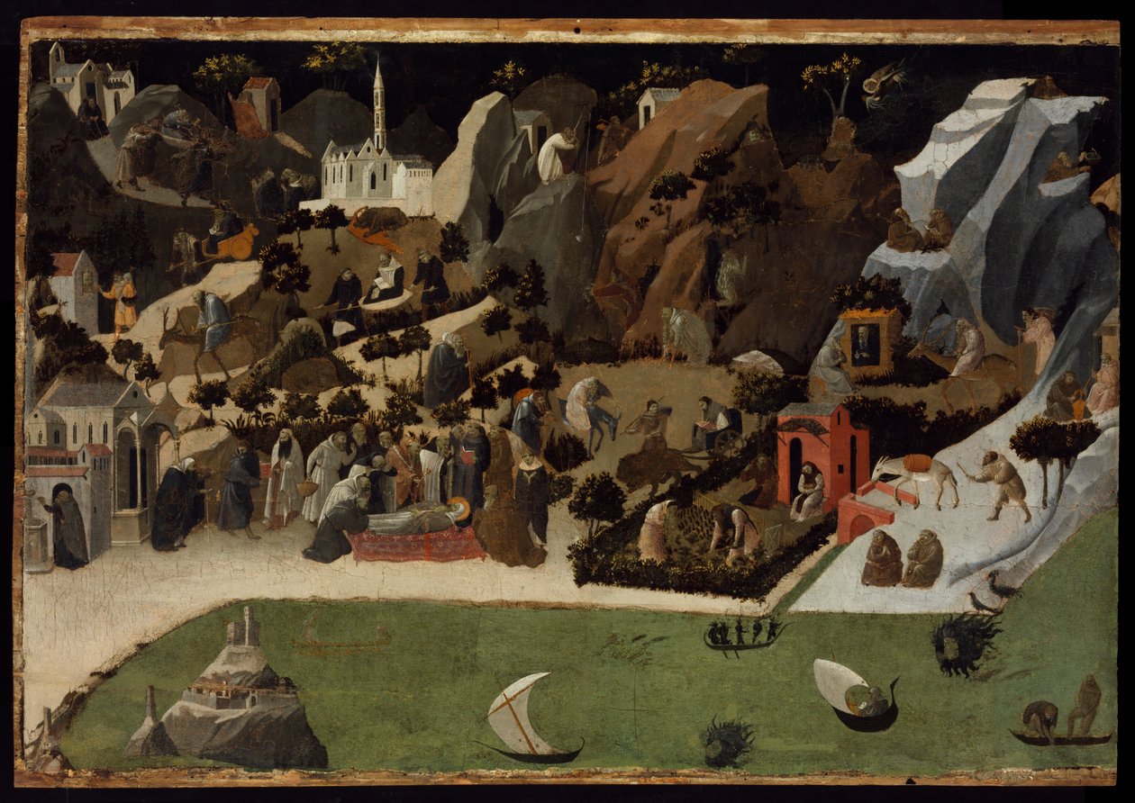Kohtauksia erämaan isien elämästä (Thebaid) tekijältä Fra Angelico