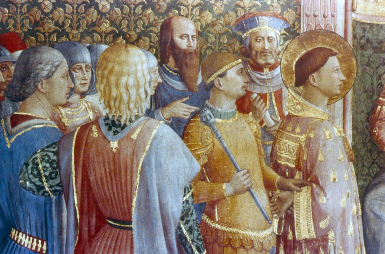St Laurence Deciuss-tuomioistuimen edessä, 1400-luvun puoliväli. tekijältä Fra Angelico