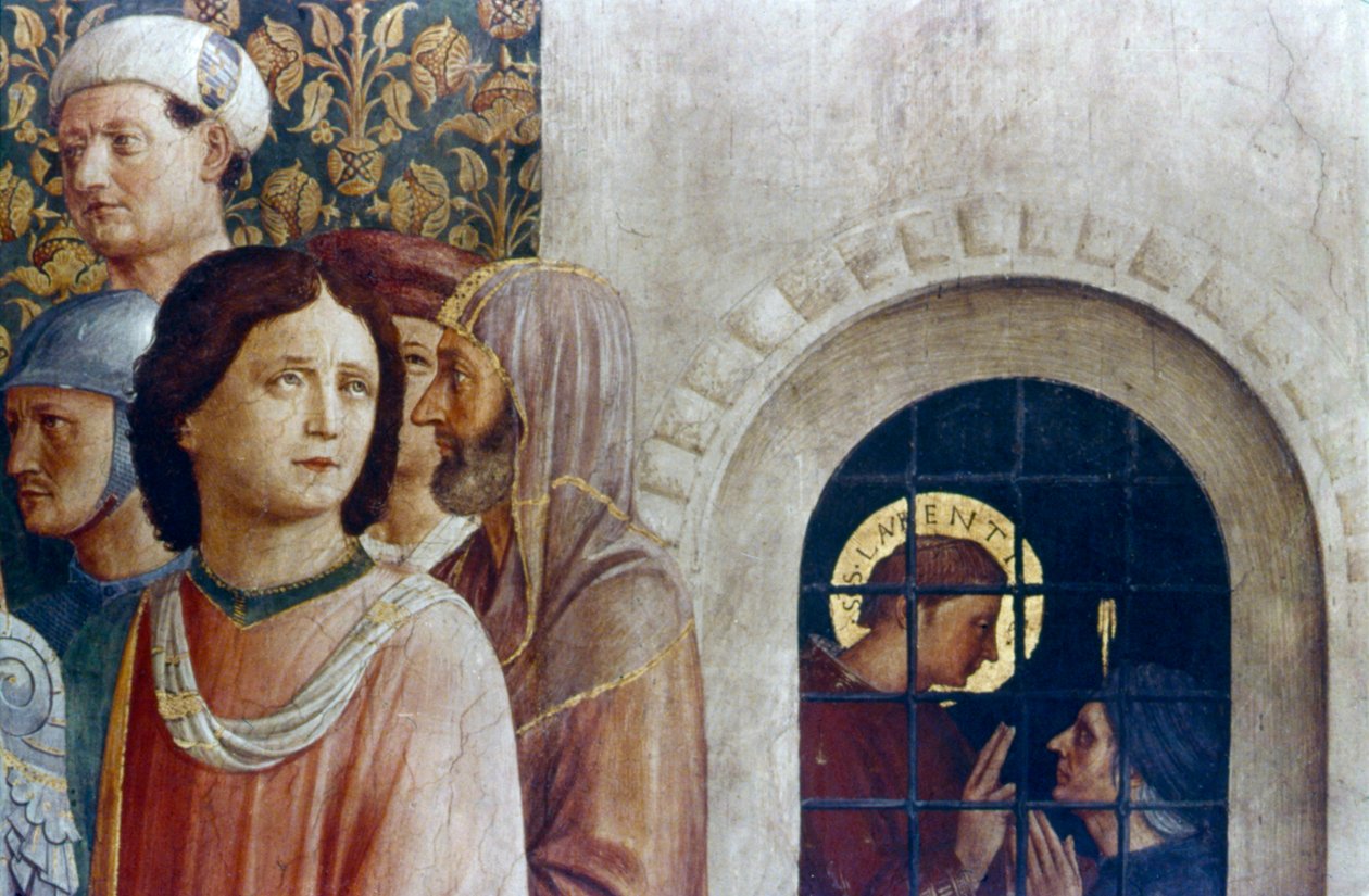 The Judgement of St Laurencen yksityiskohta, 1400-luvun puoliväli tekijältä Fra Angelico