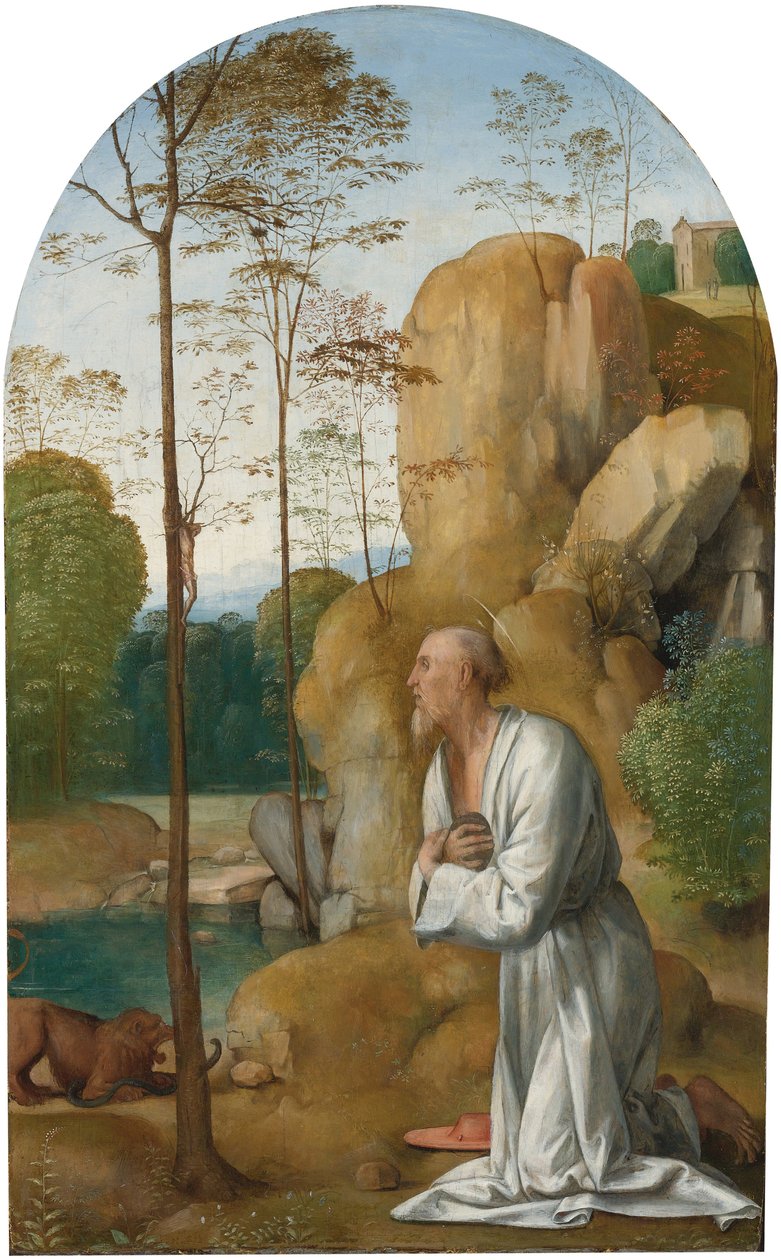 Pyhä Hieronymus erämaassa - Saint Jerome erämaassa kirjoittanut Bartolommeo, Fra tekijältä Fra Bartolomeo