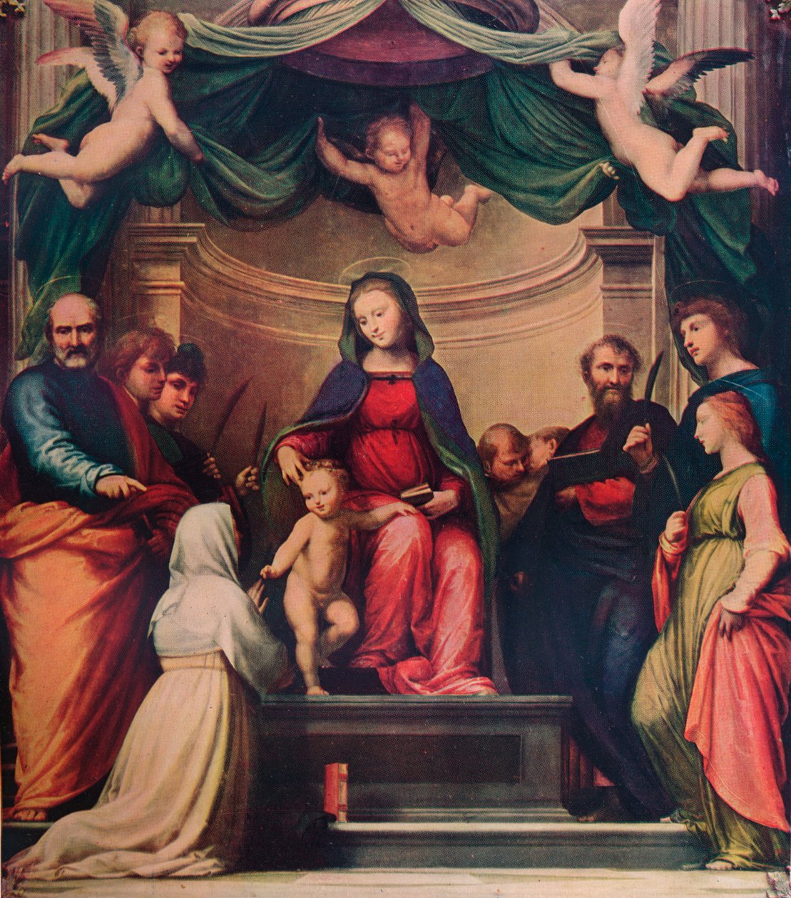 Pyhän Katariinan Sienan mystinen häät, 1511, 1911 tekijältä Fra Bartolomeo