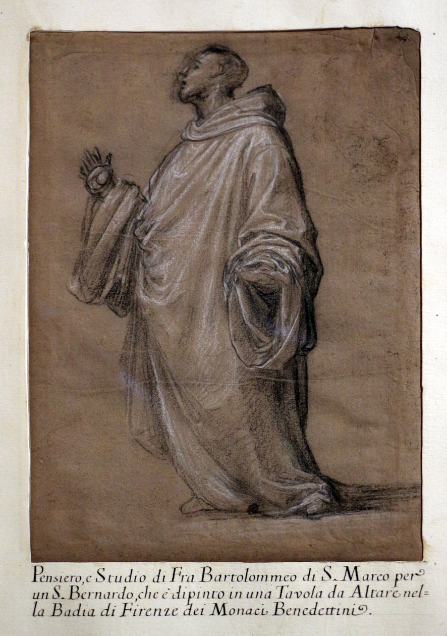 Saint Bernardin tutkimus madonna carondeletia varten tekijältä Fra Bartolomeo