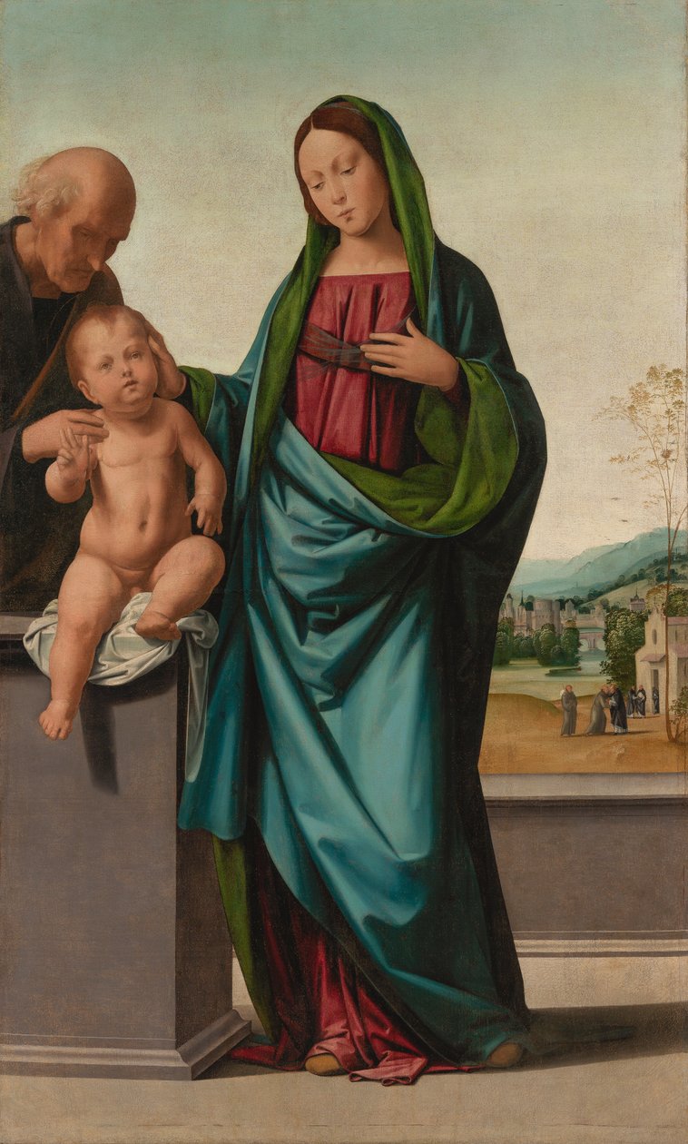 Pyhä perhe, n. 1497 tekijältä Fra Bartolommeo