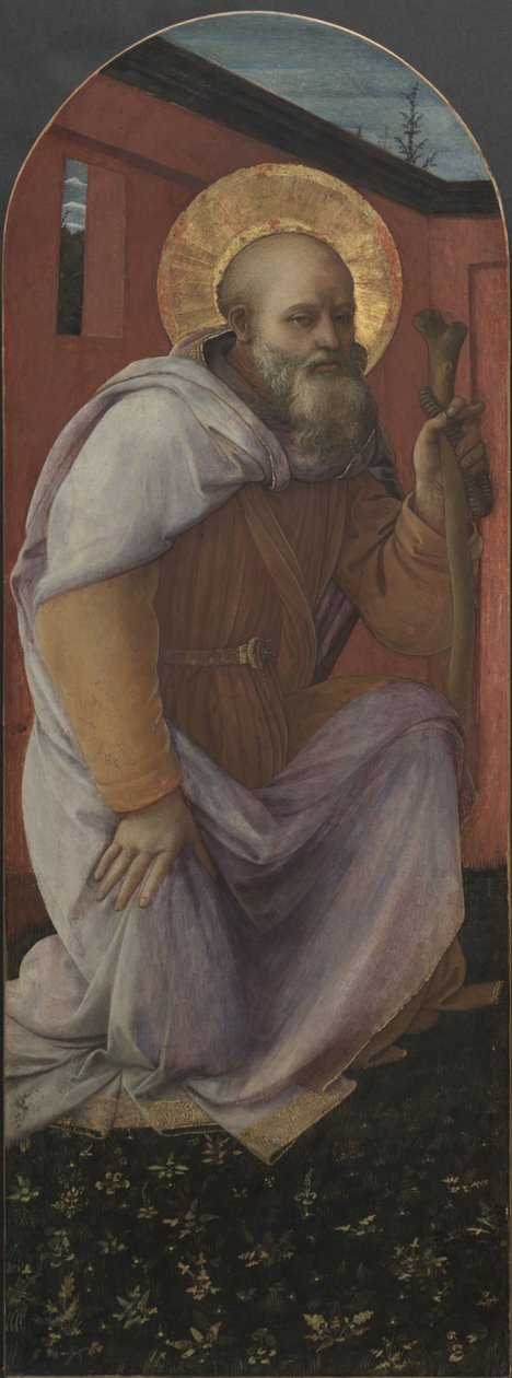 Paneeli triptyykistä: St. Anthony Abbot tekijältä Fra Filippo Lippi