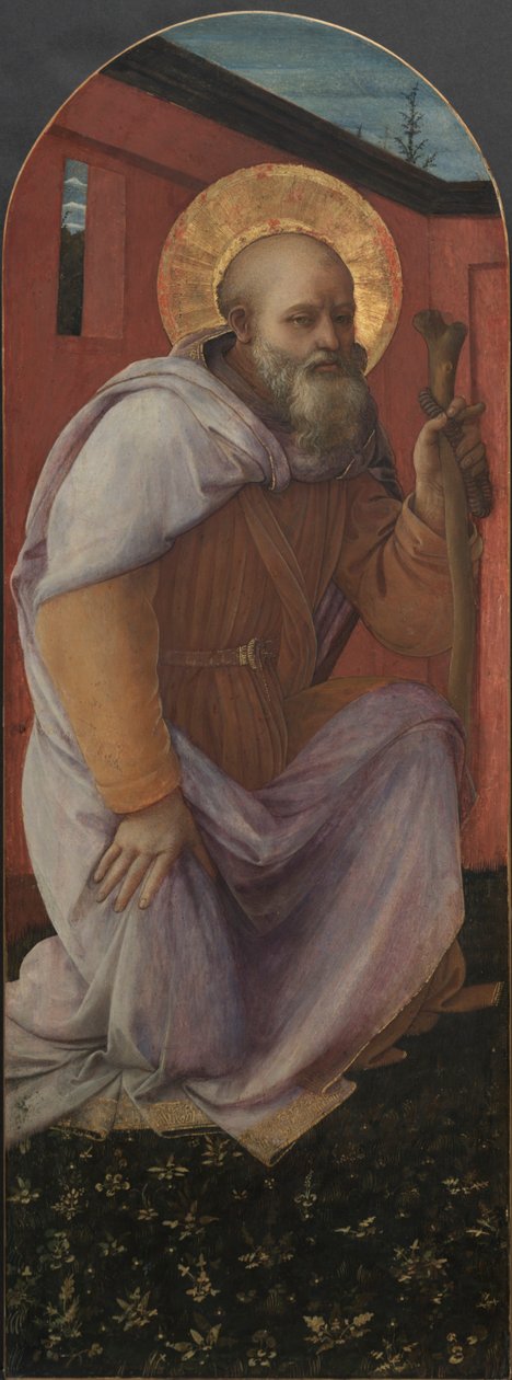 Paneeli triptyykistä: St. Anthony Abbot, 1458. tekijältä Fra Filippo Lippi
