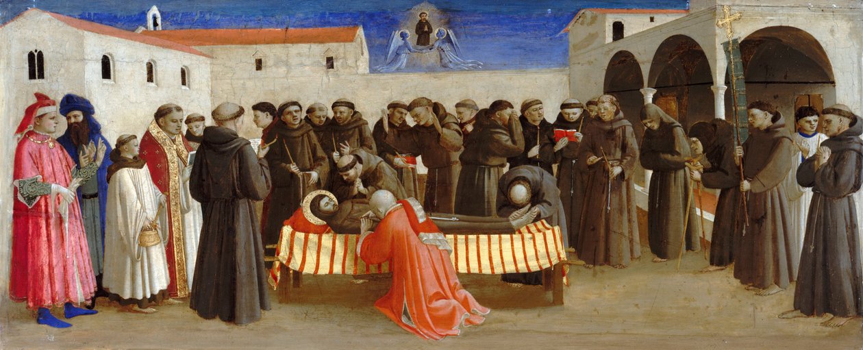 Valitus pyhä Franciscus Kohtauksia Pyhän Franciscus Assisilaisen elämästä, noin 1429 tekijältä Fra Giovanni Angelico da Fiesole