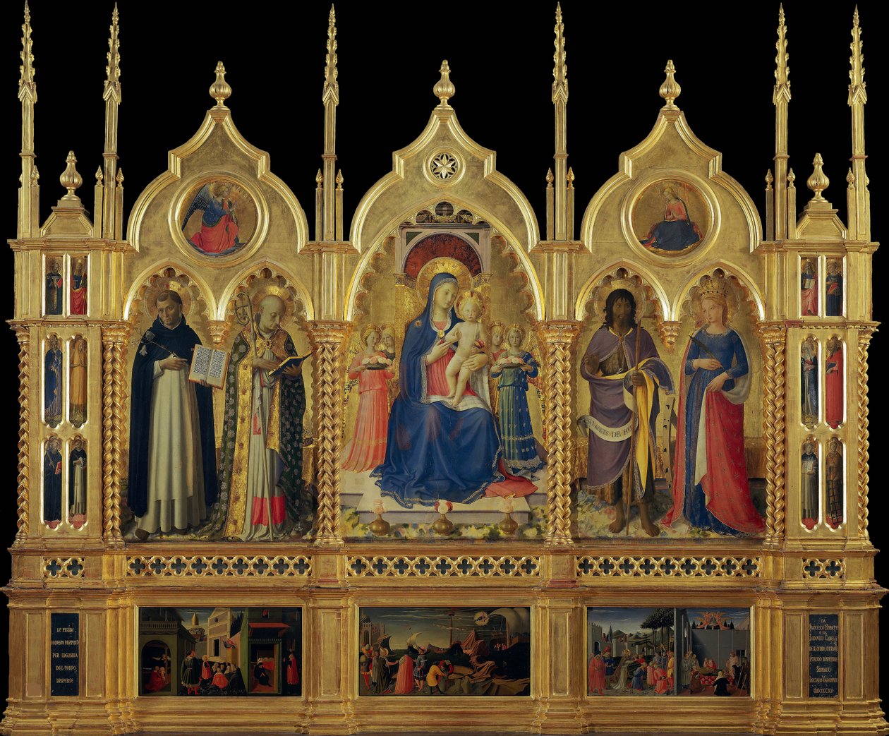Maria lapsen ja pyhien kanssa Perugian alttaritaulu, noin 1437. tekijältä Fra Giovanni Angelico da Fiesole