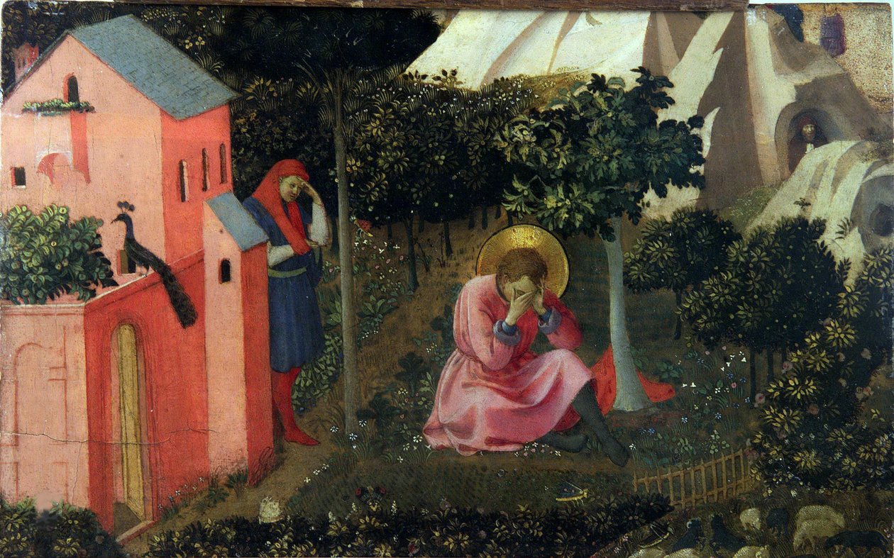 Pyhän Augustinuksen kääntymys, noin 1430-1435. tekijältä Fra Giovanni Angelico da Fiesole