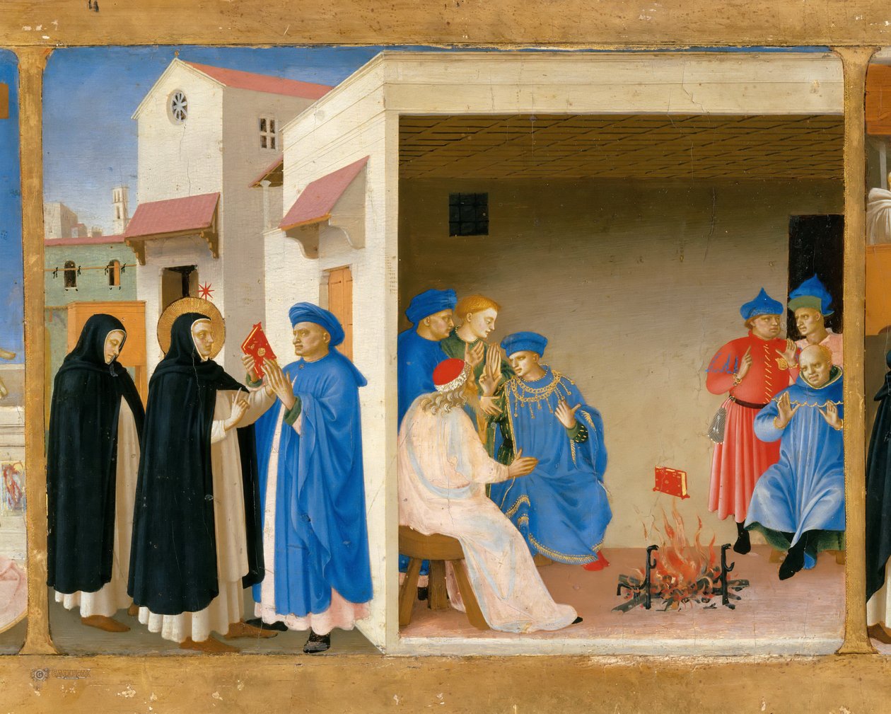 Pyhän Dominicin kiista ja retaalin Predella-kirjan ihme tekijältä Fra Giovanni Angelico da Fiesole