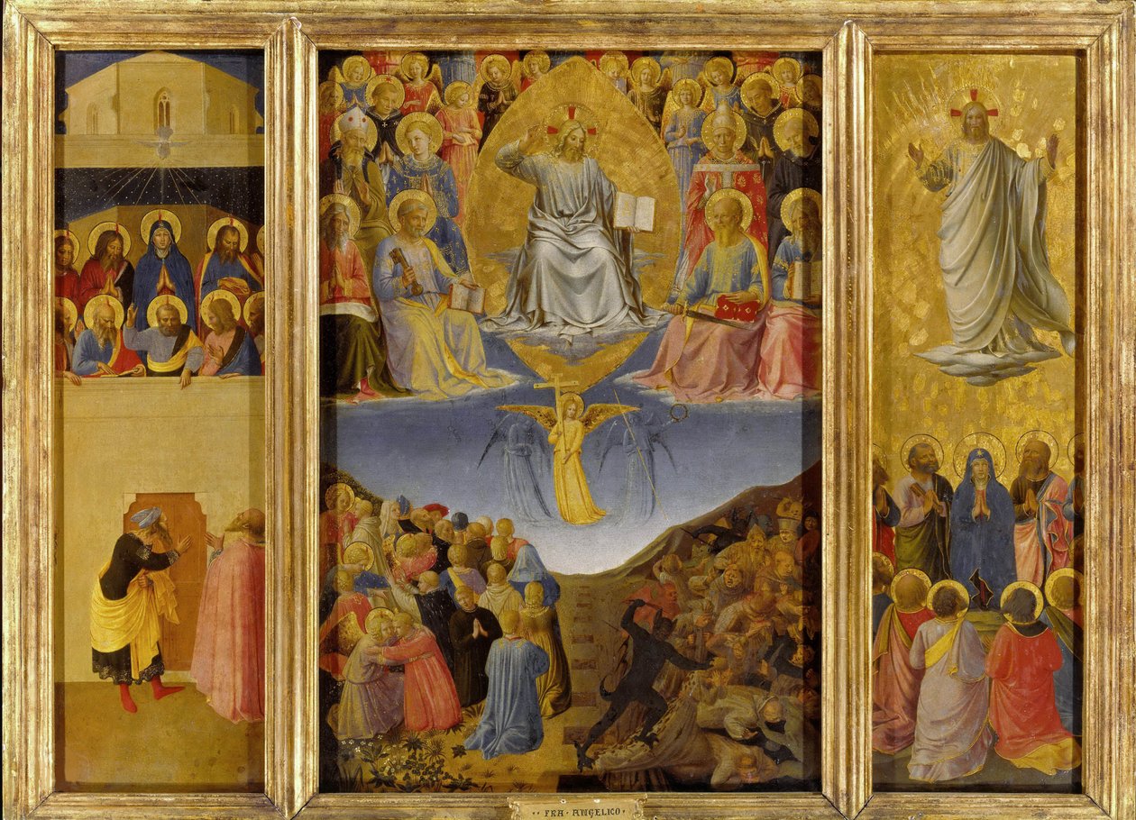 Viimeisen tuomion triptyykki, noin 1447. tekijältä Fra Giovanni Angelico da Fiesole