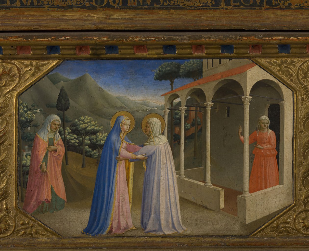 The Visitation Annunciation-retable 5 Predella-kohtauksella, 1430-1432 tekijältä Fra Giovanni Angelico da Fiesole