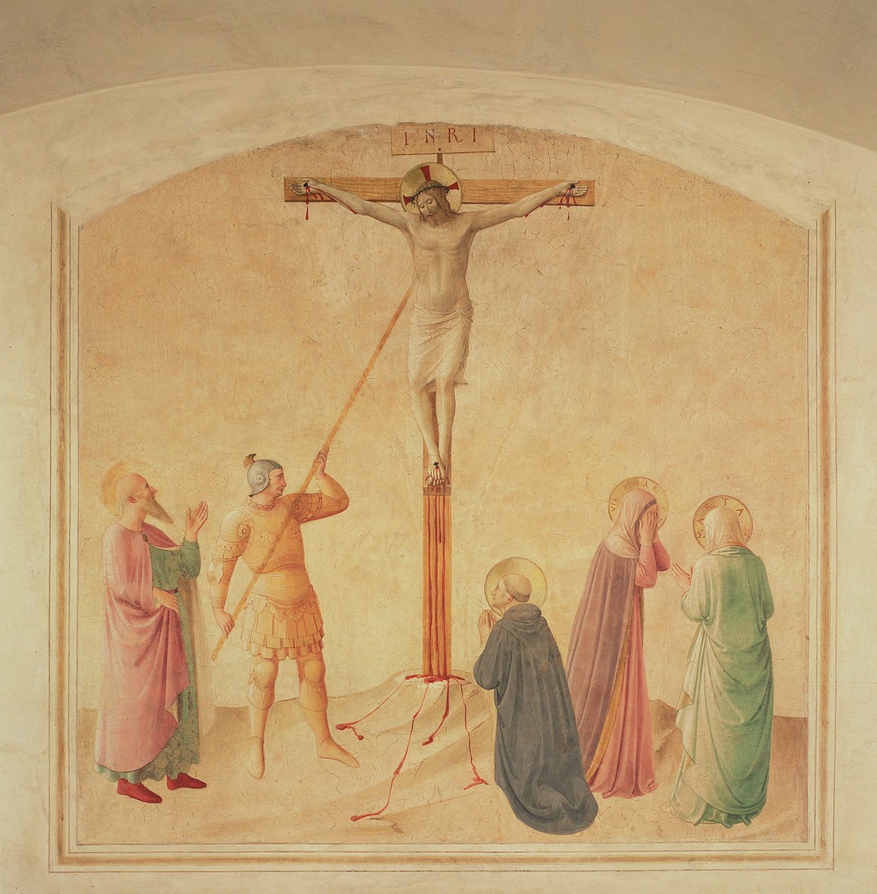 Ristiinnaulitseminen, lansettipidike, n. 1438-45 tekijältä Fra Angelico