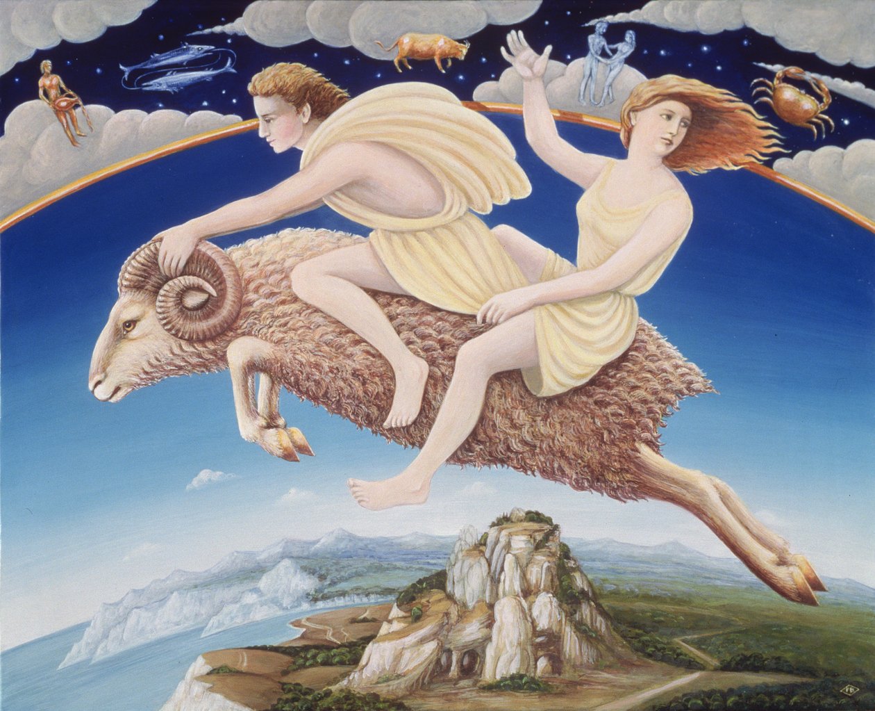 Oinas, 1988 (öljy ja tempera paneelissa) tekijältä Frances Broomfield