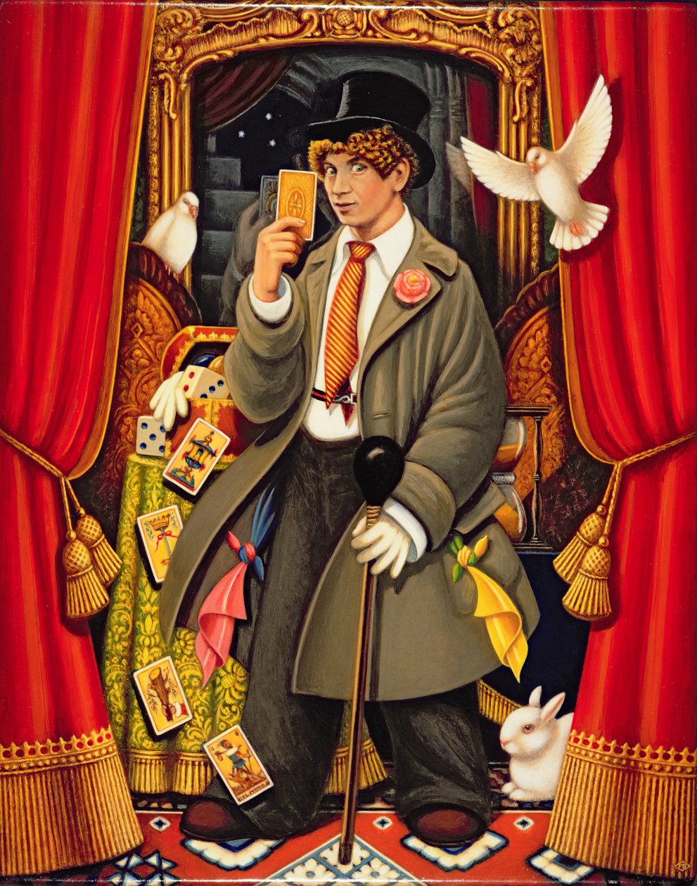 Harpo, 2010 (öljyt & tempera paneelissa) tekijältä Frances Broomfield