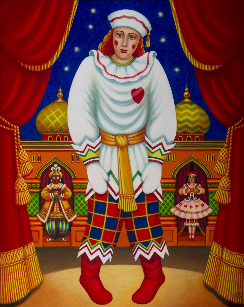Petrushka, 2011 (öljyt & tempera paneelissa) tekijältä Frances Broomfield