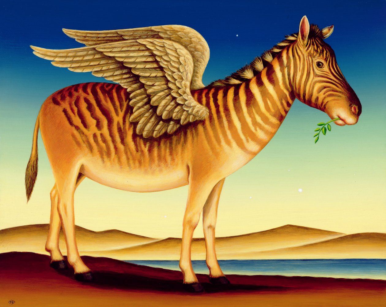 Quagga, 2000 (öljy ja tempera paneelissa) tekijältä Frances Broomfield