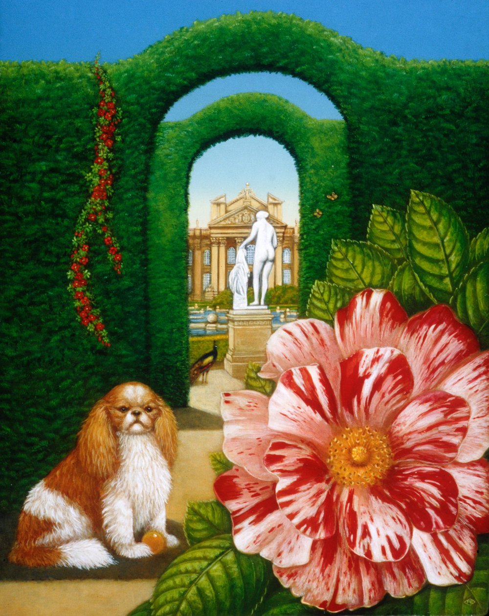 Rosa Mundi, 1995 (öljyt ja tempera paneelissa) tekijältä Frances Broomfield