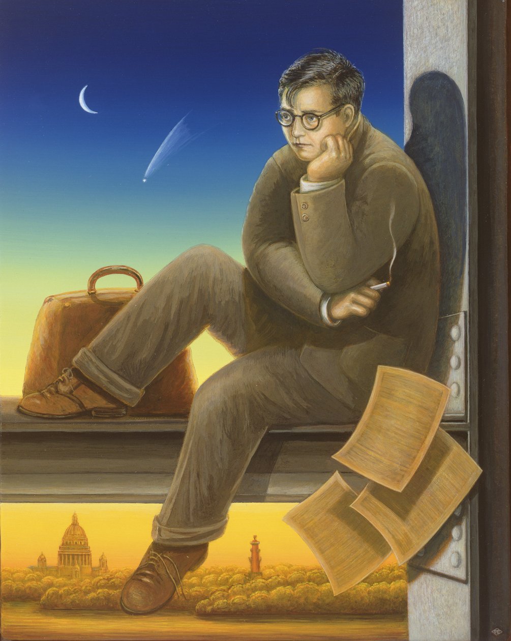 Šostakovitš (1906-75) 2003 (öljy ja tempera paneelissa) tekijältä Frances Broomfield
