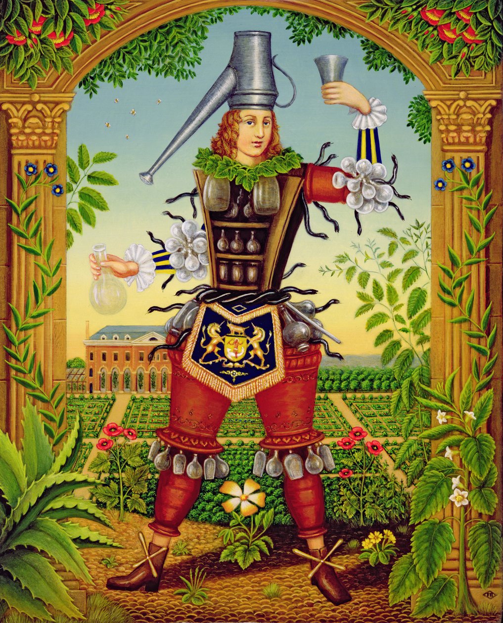 Chelsea Physic Garden, 1997 (öljy ja tempera paneelissa) tekijältä Frances Broomfield