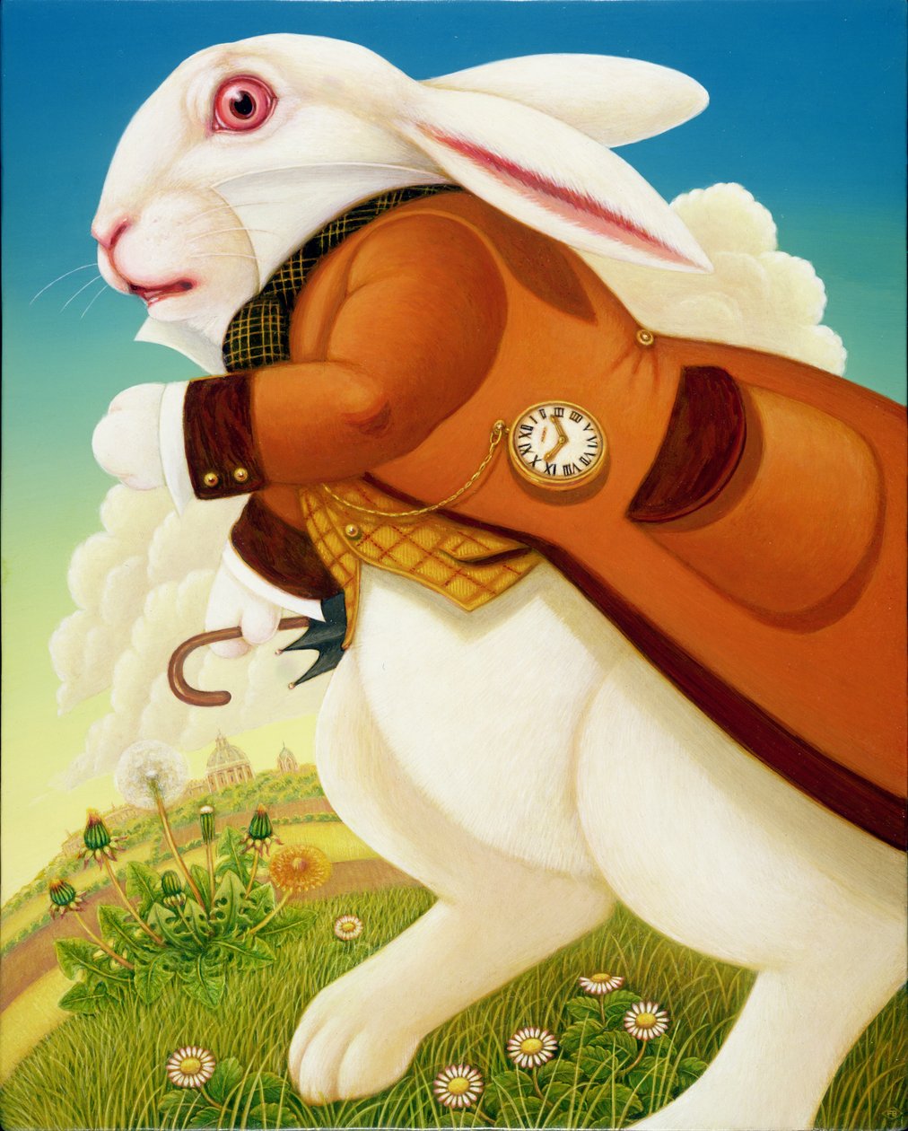 The White Rabbit, 2003 (öljy ja tempera paneelissa) tekijältä Frances Broomfield