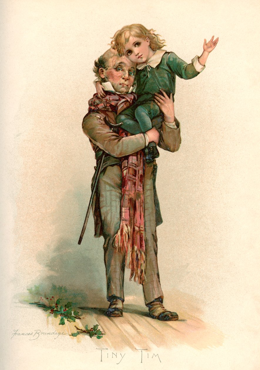 Bob Cratchit kantaa pientä Timiä tekijältä Frances Brundage