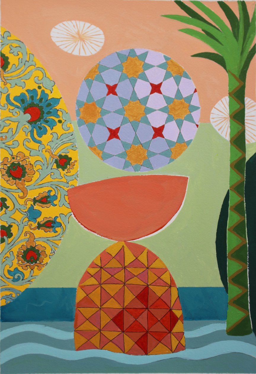 A Delicate Balance, 2022 (akryyli arkistovesiväripaperille) tekijältä Frances Ferdinands