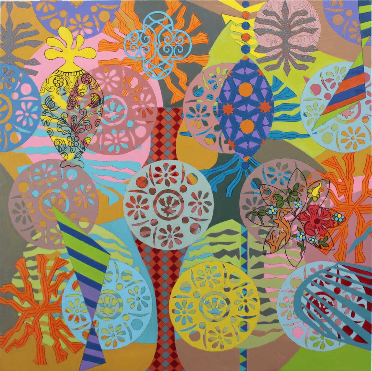 Mardi Gras Redux, 2025 (akryyli kankaalle) tekijältä Frances Ferdinands