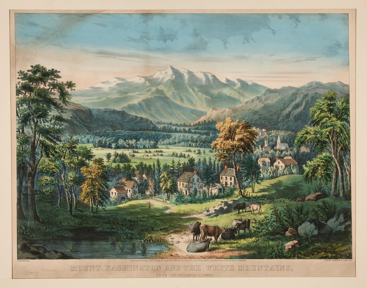 Mount Washington ja White Mountains tekijältä Frances Flora Bond Palmer