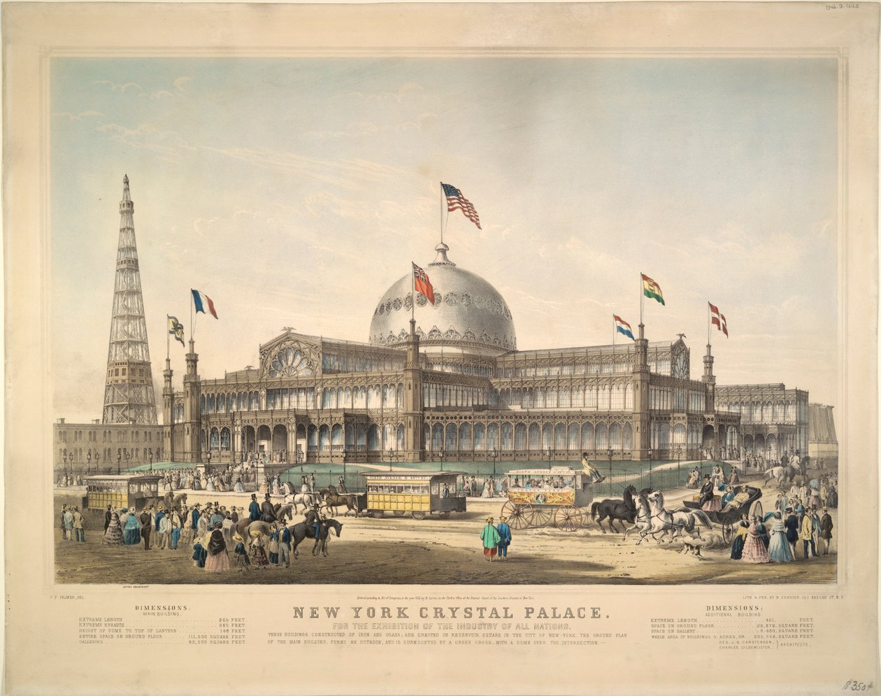 New York Crystal Palace: Kaikkien kansakuntien teollisuuden näyttelyyn. tekijältä Frances Flora Bond Palmer