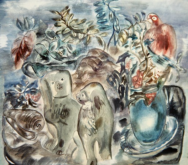 Sovitus, n. 1935 (akvarelli kynällä paperille) tekijältä Frances Hodgkins
