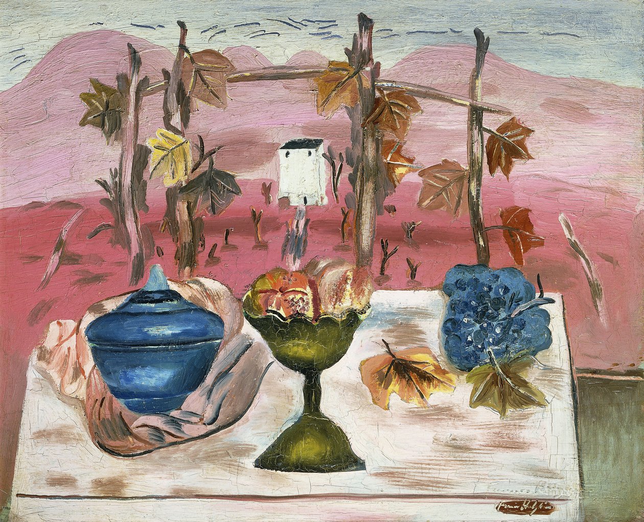 Ilta, n. 1923 (öljy kankaalle) tekijältä Frances Hodgkins