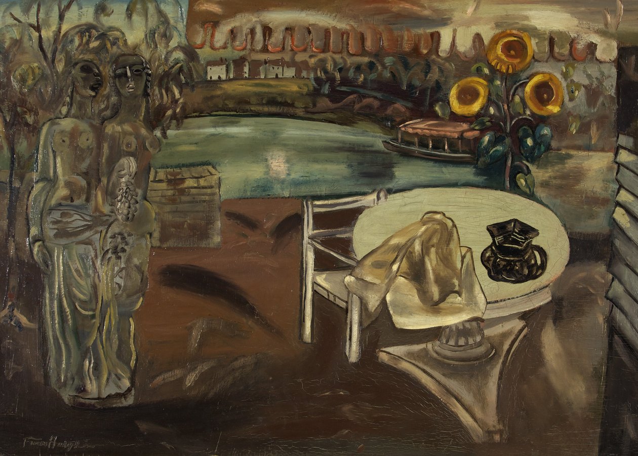 Sabrinan puutarha, n. 1934 (öljy kankaalle) tekijältä Frances Hodgkins