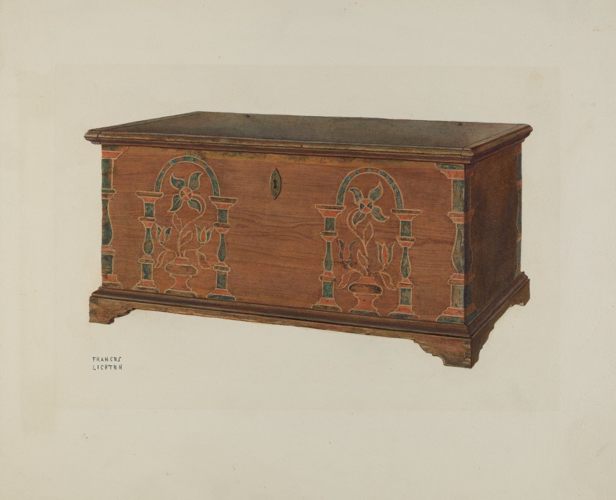 Pa. Saksalainen Dower Chest tekijältä Frances Lichten